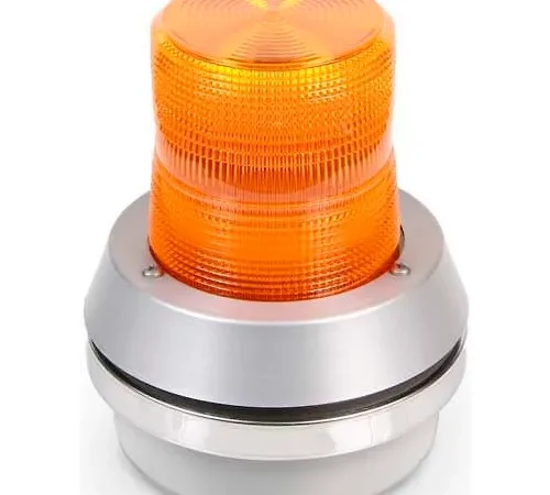 Edwards Signaling 51A-N5-40W Flashing Beacon With Horn Amber 120V AC