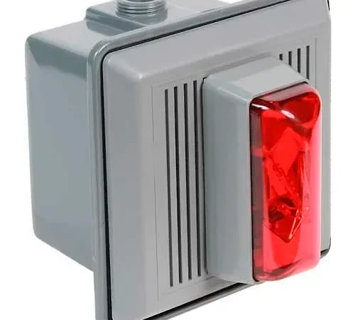 Edwards Signaling 868STRR-N5 Surface Mount Horn Strobe For Outdoor Use 120V AC Red