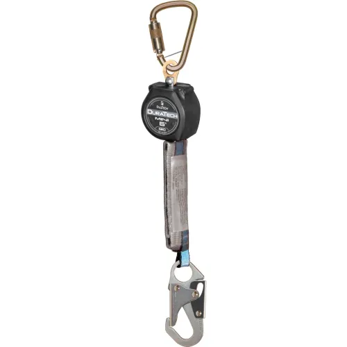 Retractable fall protection lifeline with carabiner