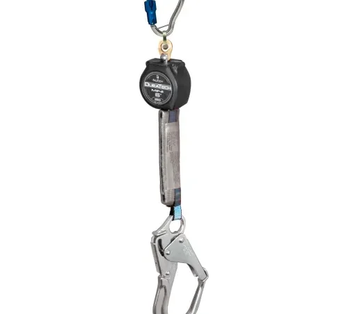 Retractable fall-arrest lanyard with carabiner