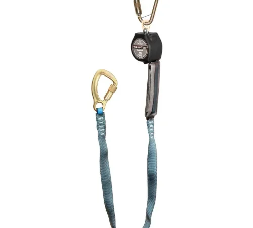 Retractable fall-protection lanyard with carabiners