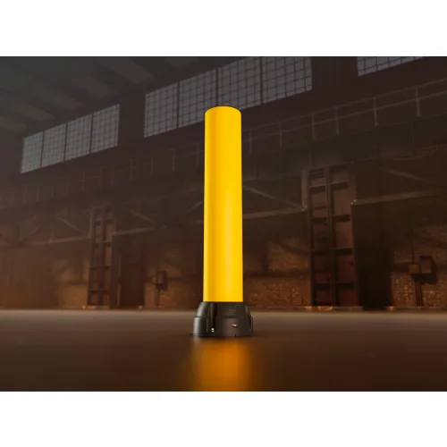 Boplan Polymer Bollards, 10.2kJ, 8" Dia. x 47"H, Yellow - Image 3
