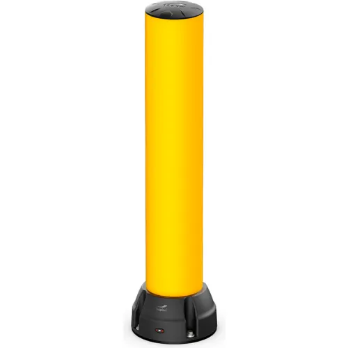 Boplan Polymer Bollards, 10.2kJ, 8" Dia. x 47"H, Yellow