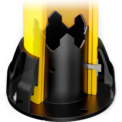 Boplan Polymer Bollards, 10.2kJ, 8" Dia. x 47"H, Yellow - Image 2