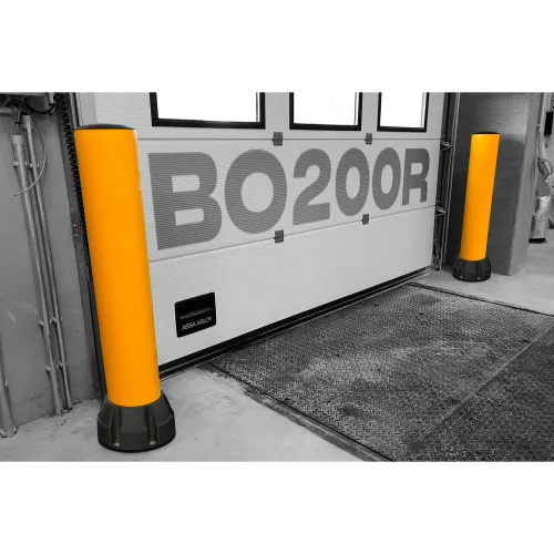 Boplan Polymer Bollards, 10.2kJ, 8" Dia. x 47"H, Yellow - Image 4