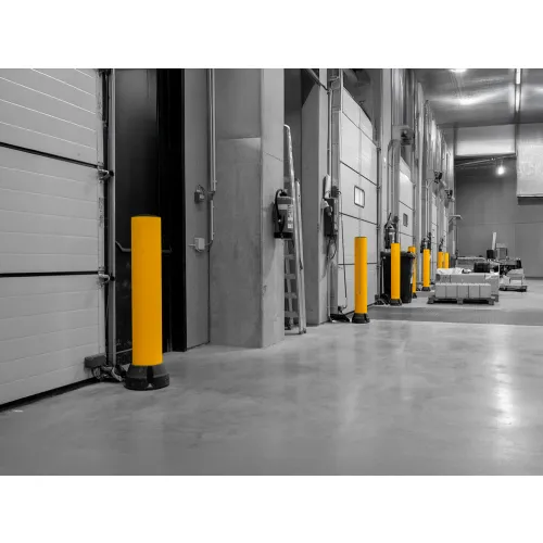 Boplan Polymer Bollards, 10.2kJ, 8" Dia. x 47"H, Yellow - Image 5