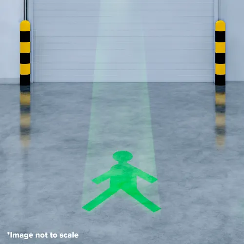 Visual Workplace Virtual LED Projector, Safety Symbol Max (W), Walking Man, 100W, Green - Image 2