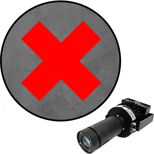 Visual Workplace Virtual LED Projector, Safety Symbol Max (W), X, 100W, Red