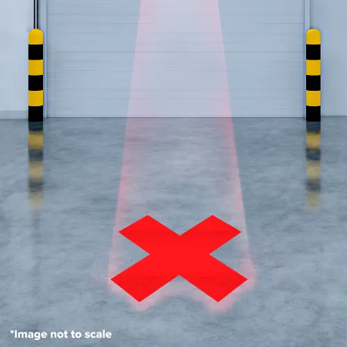 Visual Workplace Virtual LED Projector, Safety Symbol Max (W), X, 100W, Red - Image 2