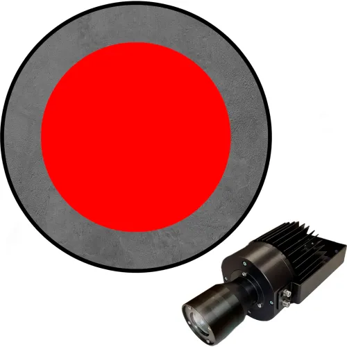 Visual Workplace Virtual LED Projector, Safety Symbol (W) EX, Circle, 50W, Red
