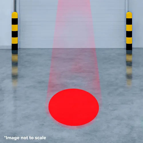 Visual Workplace Virtual LED Projector, Safety Symbol (W) EX, Circle, 50W, Red - Image 2