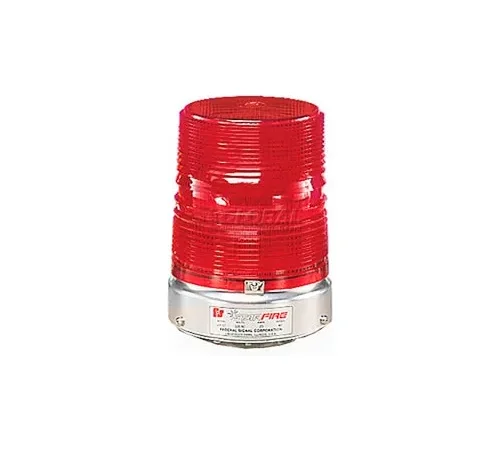 Federal Signal 131ST-012-024R Strobe, 12-24VDC, Pipe Mount, Red