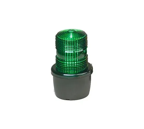 Federal Signal LP3M-012-048G Strobe light, male pipe mount, 12-48VDC, Green