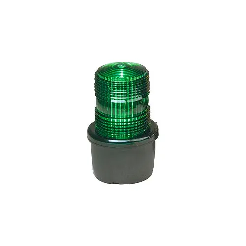 Federal Signal LP3M-012-048G Strobe light, male pipe mount, 12-48VDC, Green