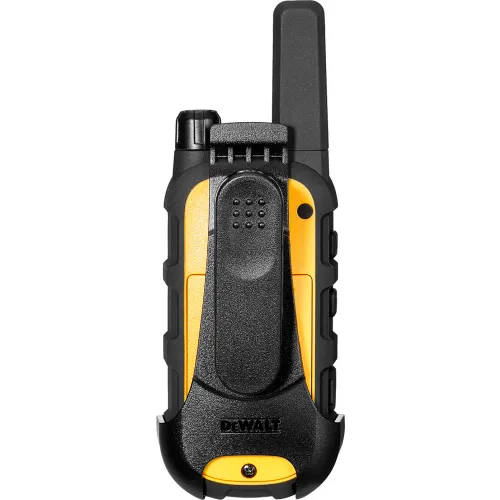 DeWalt® Heavy-Duty Jobsite FRS Walkie Talkie, Analog, 1 Watt, 22 Channels, Yellow/Black, 2/Pack - Image 4