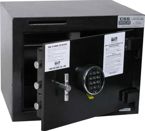 Cennox Deposit Slot Safe B1519S-FK1 19"W x 15"D x 15"H Electronic Lock - 1.95 Cu. Ft. Black