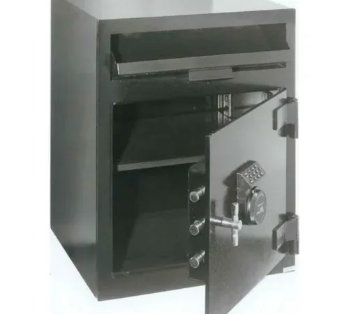 Cennox Mail Box Drop Safe MB2020-FK1 20-1/2"W x 20"D x 26-1/2"H Electronic Lock 3.01 Cu. Ft. Black