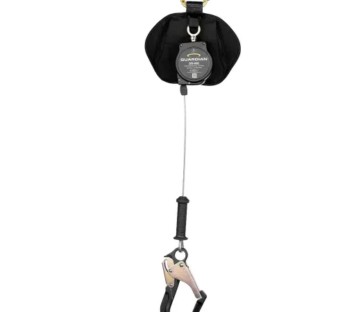 Retractable safety lifeline with locking snap hook