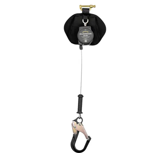 Retractable safety lifeline with locking snap hook