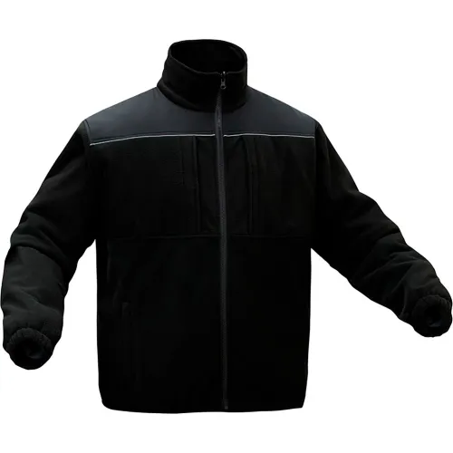 GSS Onyx Enhanced Visibility Full Zip Jacket, Polyester Fleece, Black, XL - Image 3