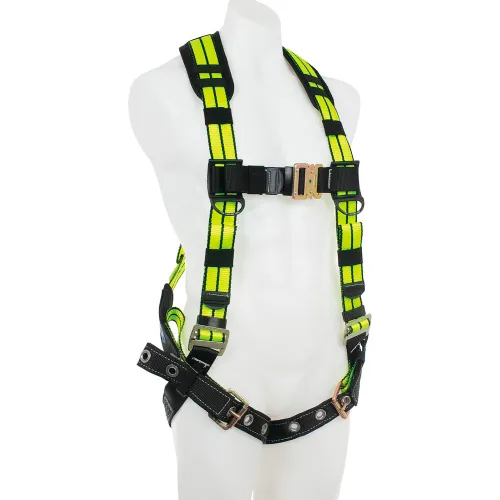 Werner® Hi Viz Standard Harness w/ Tongue Buckle Legs, Back D Ring, XL - Image 3
