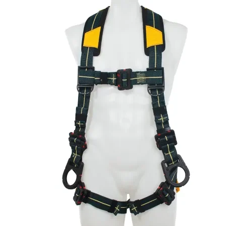 Werner® Arc Flash Positioning Harness w/ Dielectric Pass Thru Legs, Back & Hip D Rings, M/L