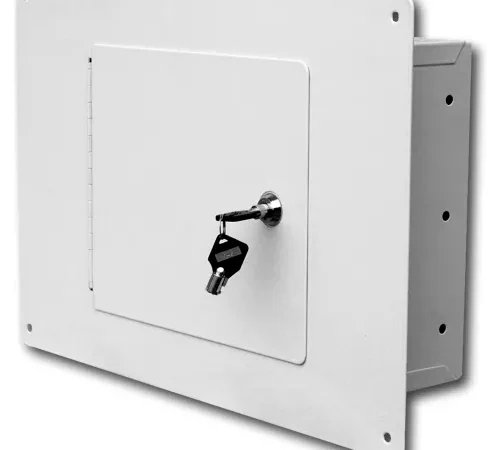 Homak Between The Studs Wall Safe WS00017001 - 17-1/4" x 4" x 11-3/4", White