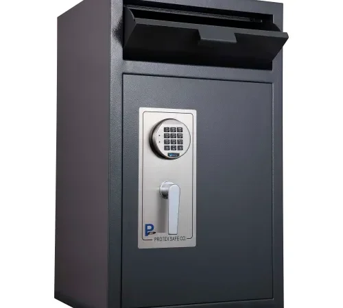 Protex Front Loading Depository Safe With Electronic Lock HD-9150D 19-3/4" x 17-5/8" x 32-5/8" Gray