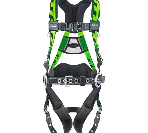 Honeywell Miller AirCore Stretchable Harness w/ Back & Hip D-Rings, Quick Connect, Universal, Green