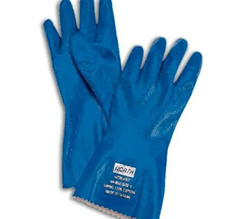 Honeywell® Nitri-Knit" Chemical Resistant Gloves, Nitrile, 40 Mil Thick, Size 9, Blue