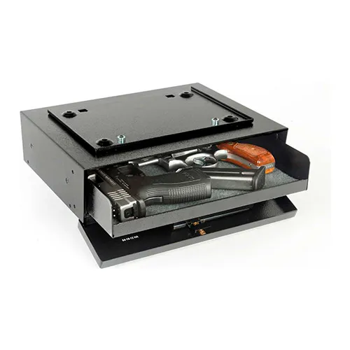 V-Line Hide-Away Portable Pistol Safe 3912-S BLK, 2 Gun Capacity 12-1/2"W x 9"D x 3-1/2"H Black - Image 2