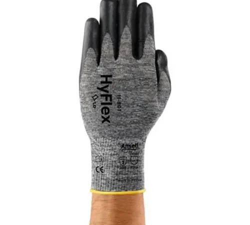 Grey HyFlex Ansell coated safety glove