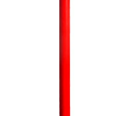 Red vertical pole on white background