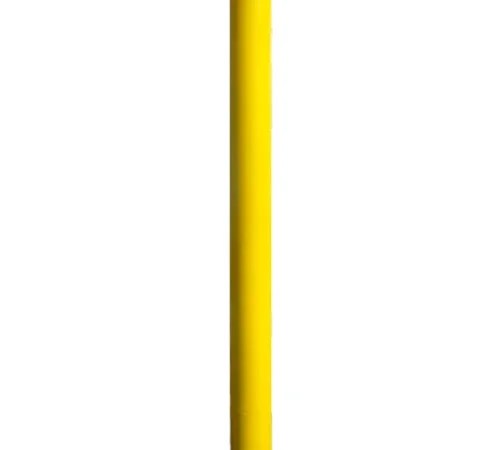 Yellow safety bollard post