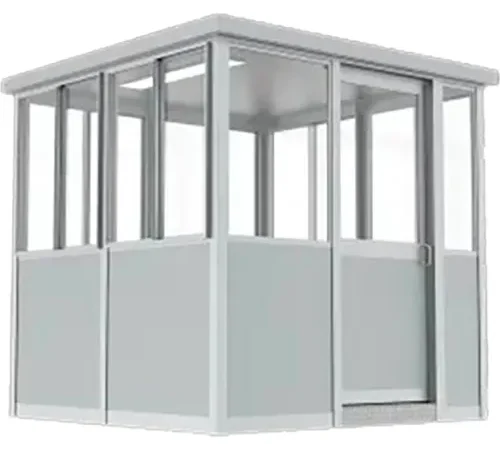Porta King 8' x 8' Guard Booth, Gray, Pre-Assembled