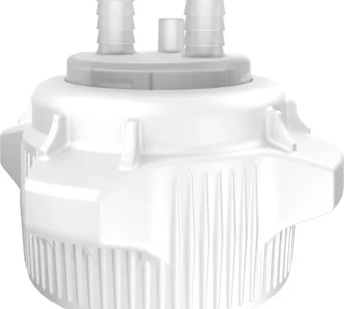 Justrite 12860 Open Top Carboy Cap, Adapter With Two 1/2" Hose Barbs, 83mm