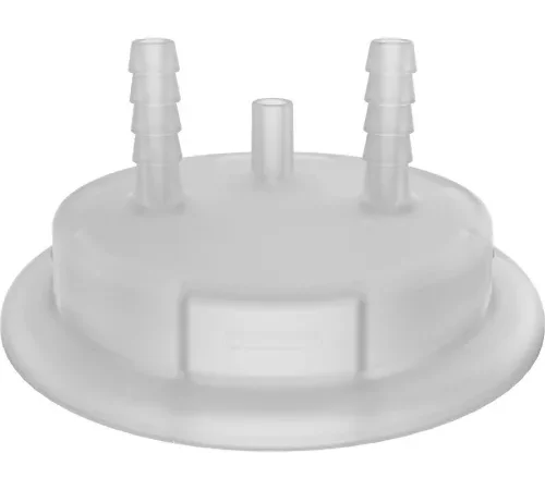 Justrite 12875 Molded Adapter for Carboy Cap, Two 1/4" Hose Barbs and Vent