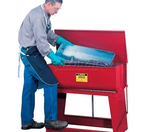 Justrite Floor Standing Rinse Tank, 22-Gallon, Red, 27220