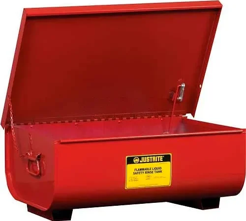 Justrite Bench Top Rinse Tank, 22-Gallon, Red, 27322