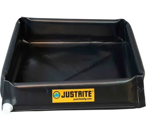 Justrite Mini-Berm Flex Tray, 5'L x 4'W x 6"H, 70 Gallons, 28446