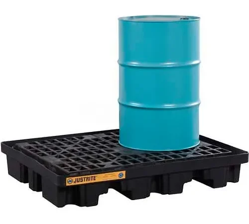 Justrite 28672 2 Drum EcoPolyBlend" Low Line Pallet