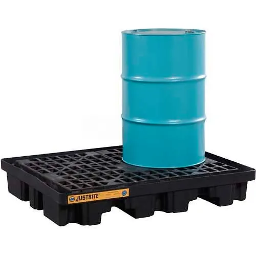 Justrite 28672 2 Drum EcoPolyBlend" Low Line Pallet