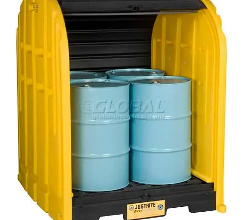 Justrite 28676 4 Drum EcoPolyBlend" DrumShed"