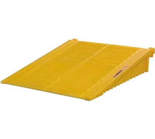 Justrite 28678 Yellow Ramp for 2 & 4 Drum EcoPolyBlend" DrumShed"