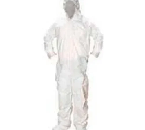 SMS Coverall/Bunny Suit, Elastic Wrists, Attached Hood & Boots, Zipper Front, Blue, 4XL, 25/Case