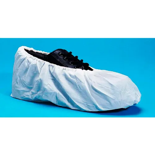 Heavy Duty Cross Linked Polyethylene Shoe Covers, Water Resistant, White, XL, 100/Bag - Image 2