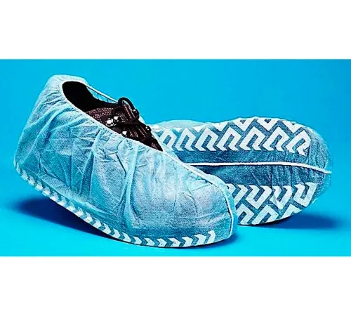 Polypropylene Non-Skid Shoe Covers, Blue with White Tread, XL, 300/Case