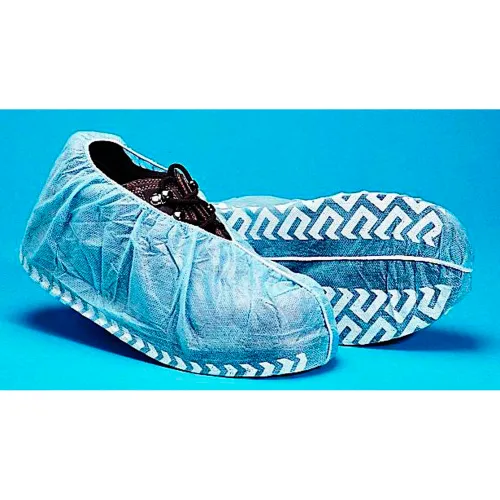 Polypropylene Non-Skid Shoe Covers, Blue with White Tread, LG, 300/Case - Image 2