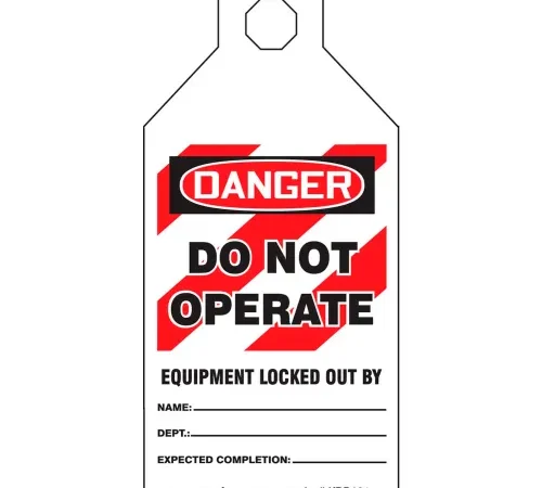 Accuform KDD164 Stopout Tab Tags, Danger Do Not Operate, Plastic