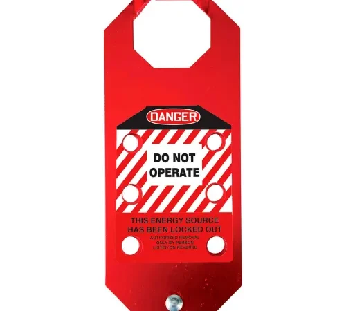 Accuform KDH641 Stopout Aluma-Tag" Hasp, Danger Do Not Operate, Aluminum